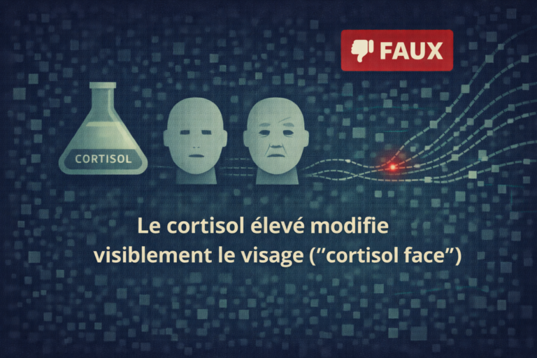 VRAI ou FAUX : Le cortisol élevé modifie visiblement le visage (« Cortisol Face »)